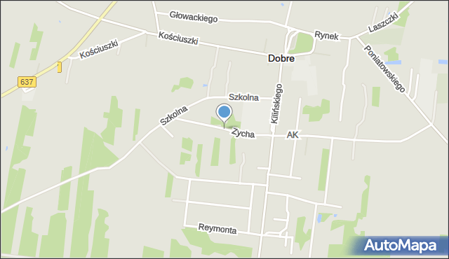 Dobre powiat miński, Zycha Jana, mapa Dobre powiat miński