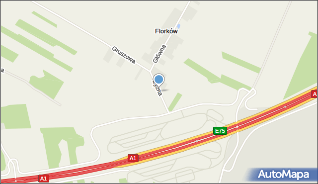 Florków, Żyzna, mapa Florków