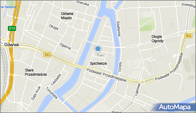 Gdańsk, Żytnia, mapa Gdańska