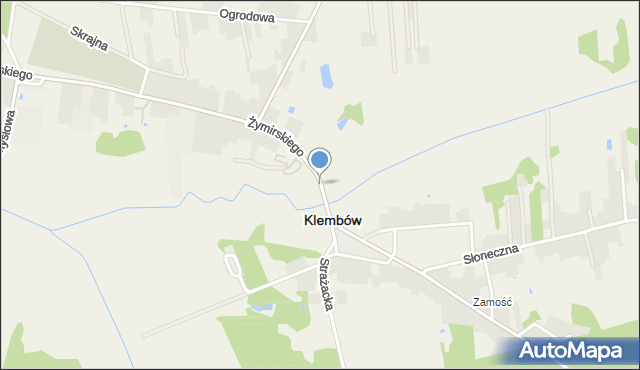 Klembów, Żymirskiego Franciszka, gen., mapa Klembów