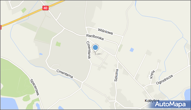 Kobylice gmina Cisek, Żytnia, mapa Kobylice gmina Cisek