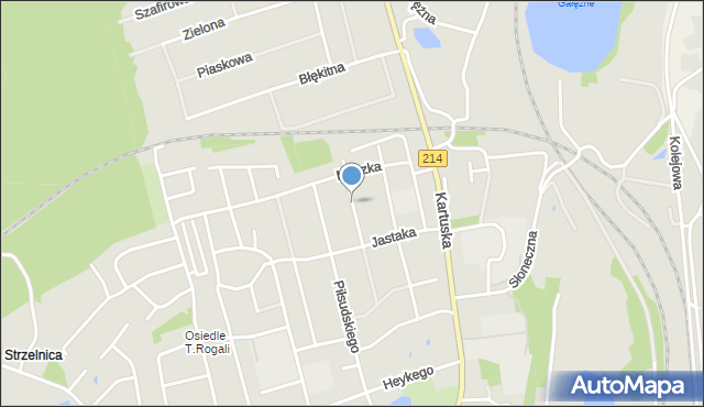 Kościerzyna, Żyndy Katarzyny, mapa Kościerzyna