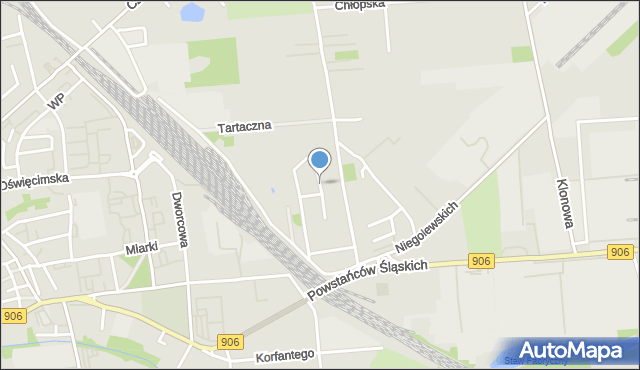 Lubliniec, Żyzna, mapa Lubliniec