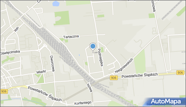 Lubliniec, Żyzna, mapa Lubliniec