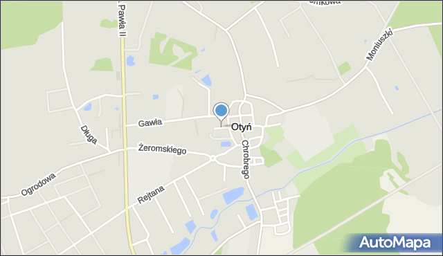 Otyń, Żytnia, mapa Otyń