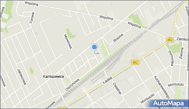 Pabianice, Żytowicka, mapa Pabianic