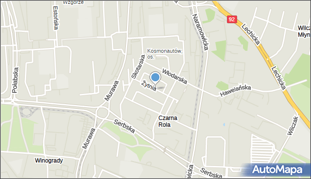 Poznań, Żytnia, mapa Poznania