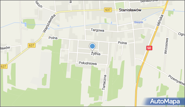 Stanisławów powiat miński, Żytnia, mapa Stanisławów powiat miński