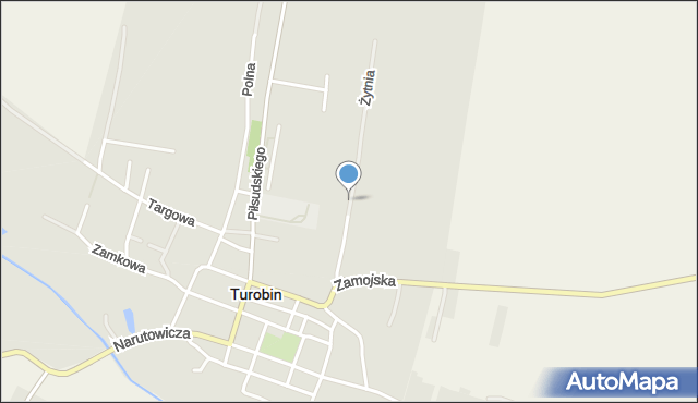 Turobin, Żytnia, mapa Turobin