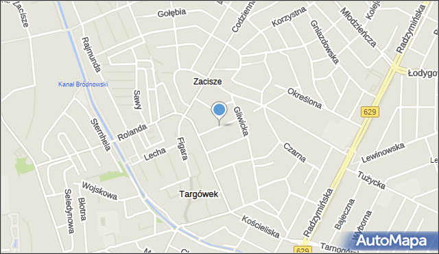 Warszawa, Zygmuntowska, mapa Warszawy