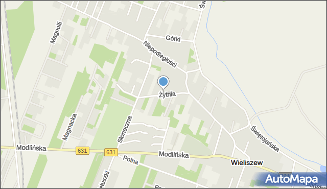 Wieliszew, Żytnia, mapa Wieliszew