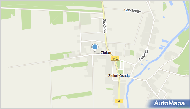 Zieluń-Osada, Zygmuntowska, mapa Zieluń-Osada