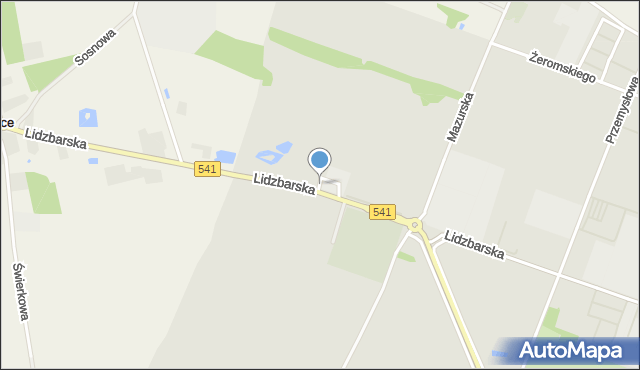 Żuromin, Żytnia, mapa Żuromin