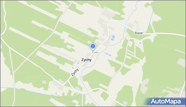 Zychy, Zychy, mapa Zychy