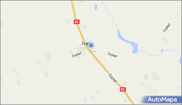 Żygląd, Żygląd, mapa Żygląd