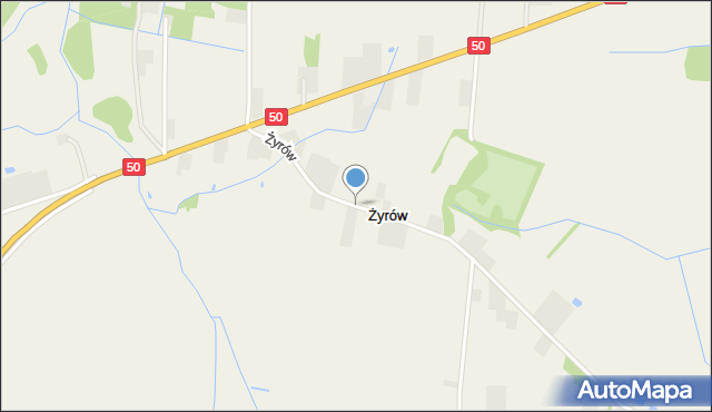 Żyrów, Żyrów, mapa Żyrów