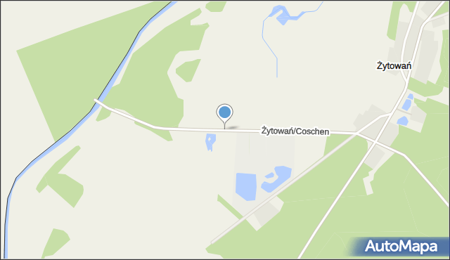 Żytowań, Żytowań/Coschen, mapa Żytowań