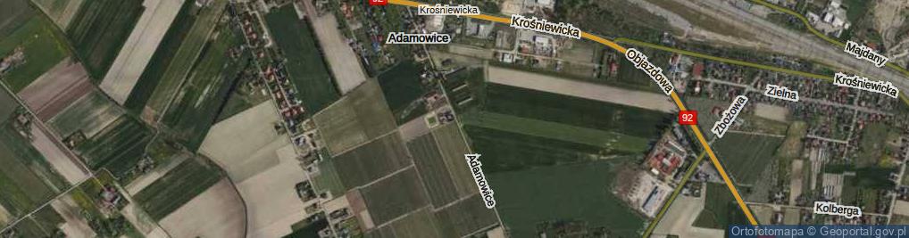 Zdjęcie satelitarne Adamowice ul.
