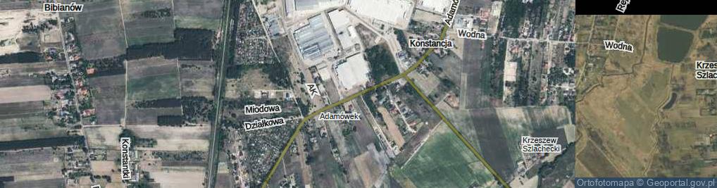 Zdjęcie satelitarne Adamówek ul.