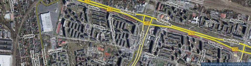 Zdjęcie satelitarne Adwentowicza Karola ul.
