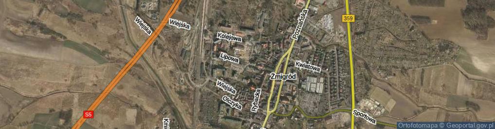 Zdjęcie satelitarne Akacjowa ul.