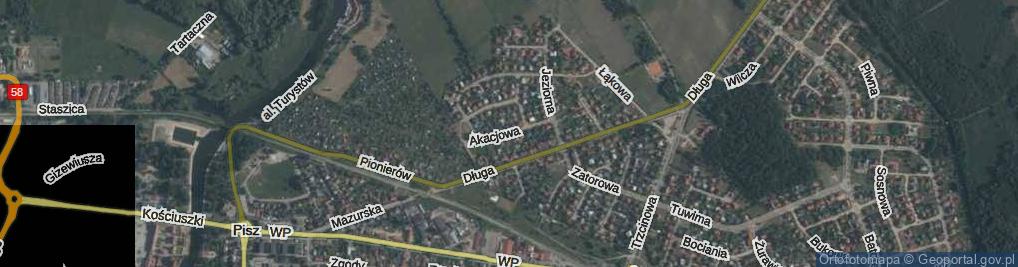 Zdjęcie satelitarne Akacjowa ul.