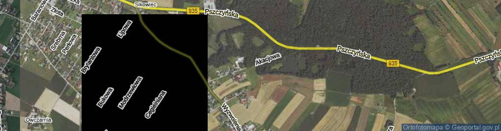 Zdjęcie satelitarne Akacjowa ul.