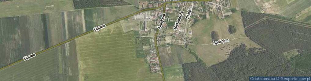 Zdjęcie satelitarne Akacjowa ul.