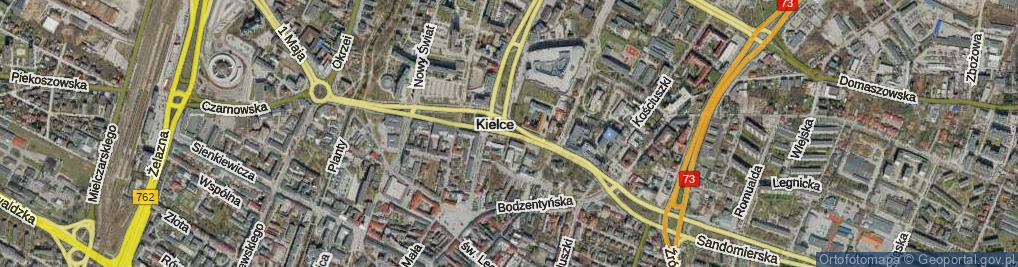 Zdjęcie satelitarne Aleja IX Wieków Kielc al.