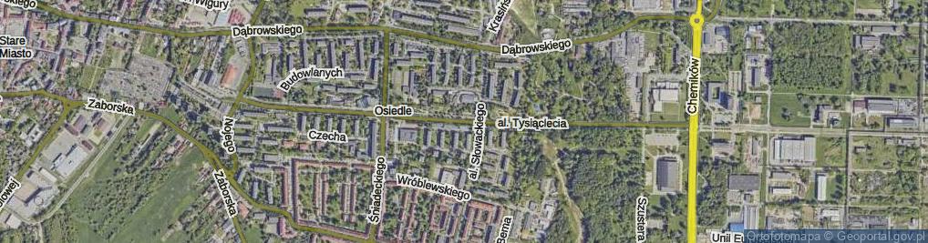 Zdjęcie satelitarne Aleja Tysiąclecia al.