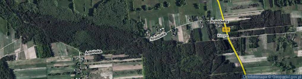 Zdjęcie satelitarne Anielówka ul.