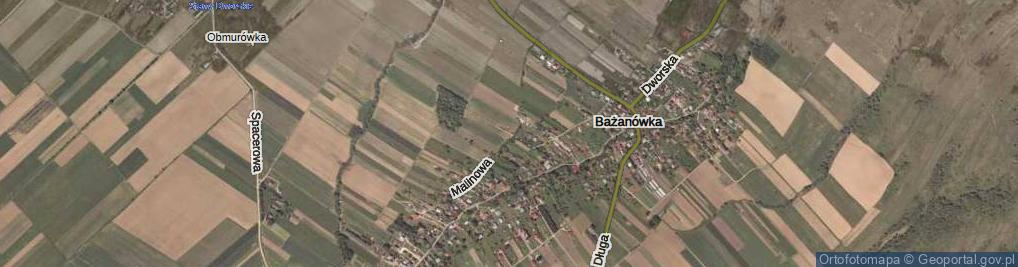 Zdjęcie satelitarne Bażanówka ul.