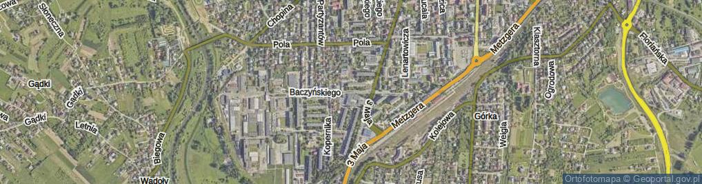 Zdjęcie satelitarne Baczyńskiego Krzysztofa Kamila ul.
