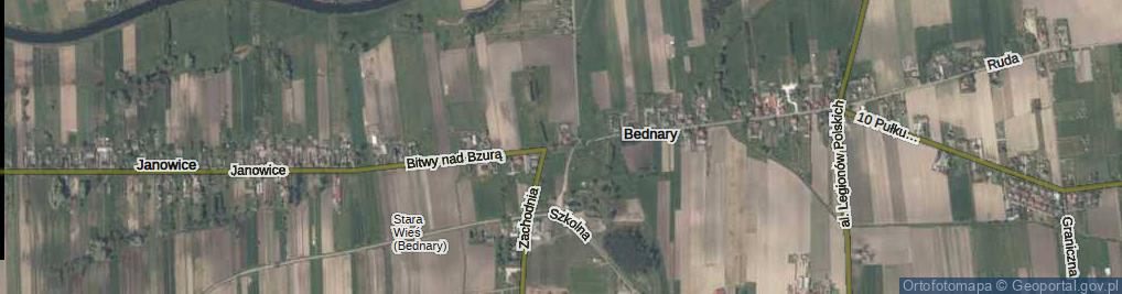 Zdjęcie satelitarne Bednary ul.