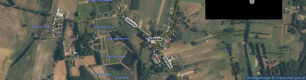 Zdjęcie satelitarne Bełdów ul.