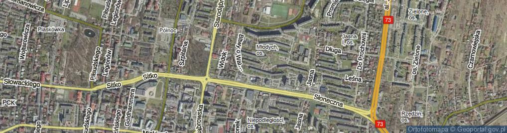 Zdjęcie satelitarne Bitwy pod Studziankami ul.