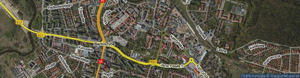 Zdjęcie satelitarne Bohaterów Monte Cassino ul.