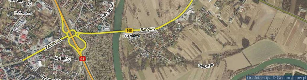 Zdjęcie satelitarne Boczna Garbarze ul.