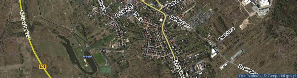 Zdjęcie satelitarne Bohaterów Powstania Styczniowego ul.