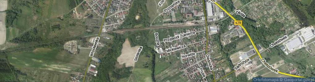 Zdjęcie satelitarne Boczna ul.