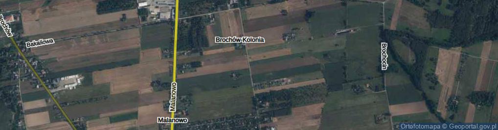 Zdjęcie satelitarne Brochów-Kolonia ul.