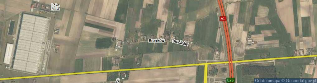 Zdjęcie satelitarne Broników ul.