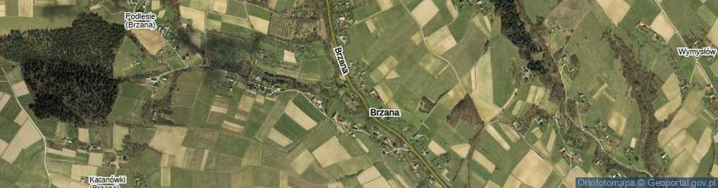 Zdjęcie satelitarne Brzana ul.