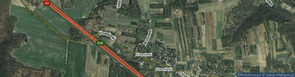 Zdjęcie satelitarne Brzozowa ul.