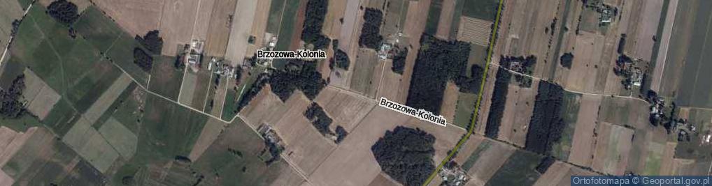 Zdjęcie satelitarne Brzozowa-Kolonia ul.