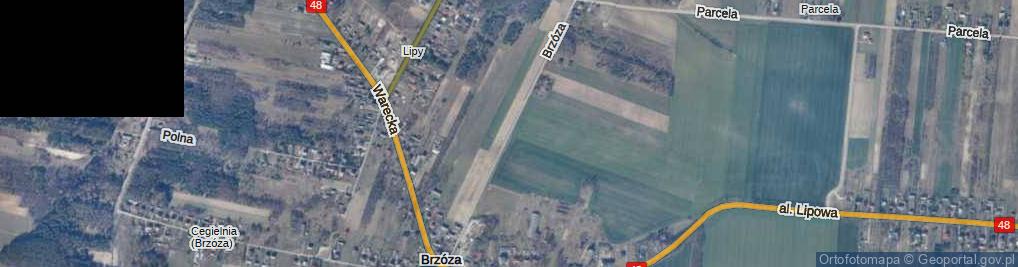 Zdjęcie satelitarne Brzóza ul.