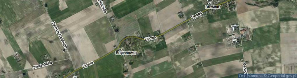 Zdjęcie satelitarne Brąchnówko ul.