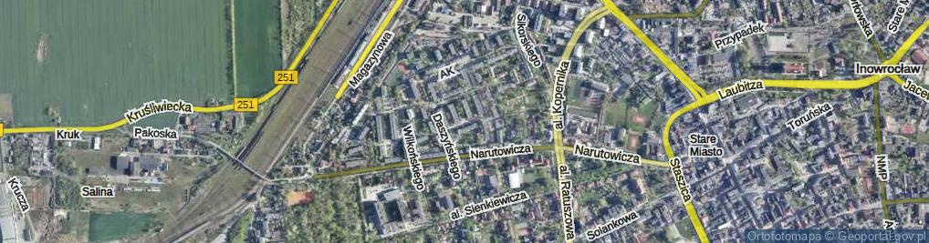 Zdjęcie satelitarne Broniewskiego Władysława ul.