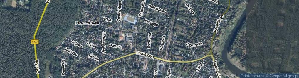 Zdjęcie satelitarne Brzozowa ul.