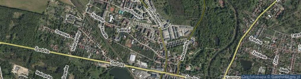 Zdjęcie satelitarne Brzezińska ul.